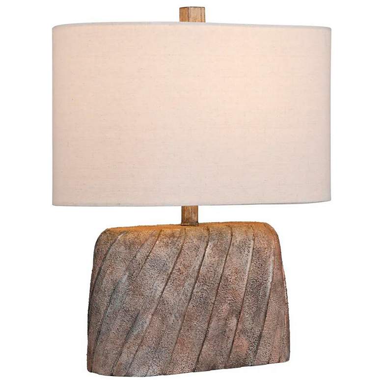 Image 5 Crestview Collection Colton 20 1/2" Slant Stripe Rustic Table Lamp more views