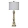 Crestview Collection Column Antiqued White Table Lamp