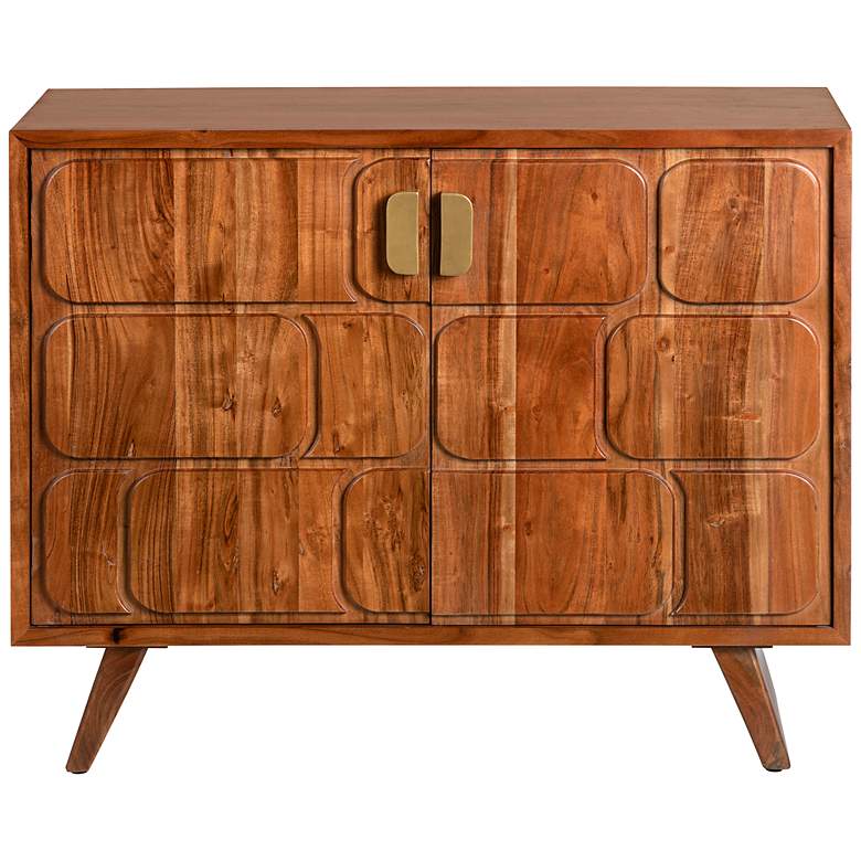 Image 2 Crestview Collection Cooper 40" Wide Stained 2-Door Cabinet