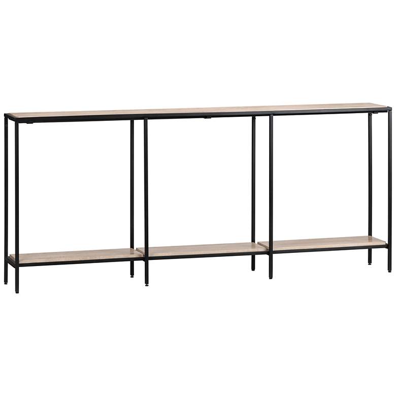 Image 2 Crestview Collection Crosby 70" Wide Matte Black Console Table more views
