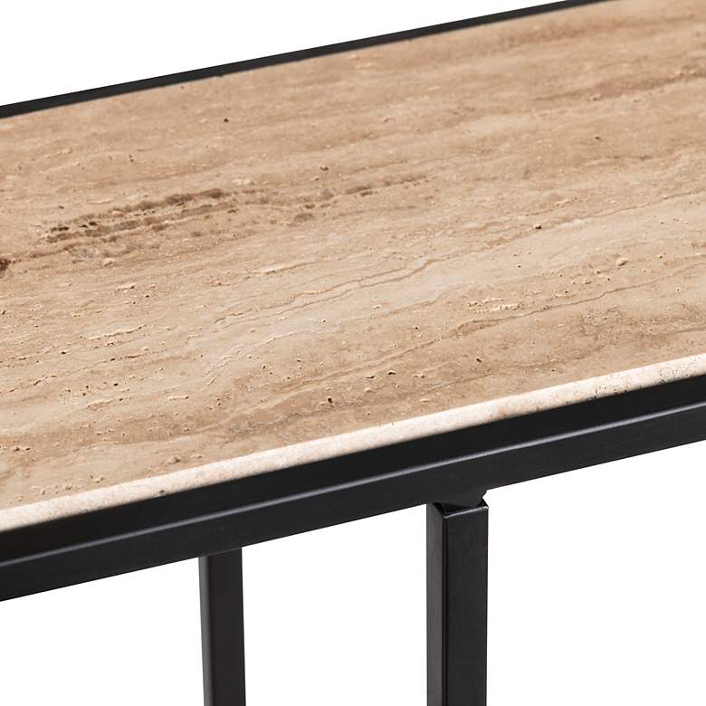 Image 3 Crestview Collection Crosby 70" Wide Matte Black Console Table more views