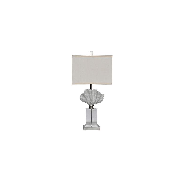 Image 1 Crestview Collection Crystal Beach White Shell Table Lamp