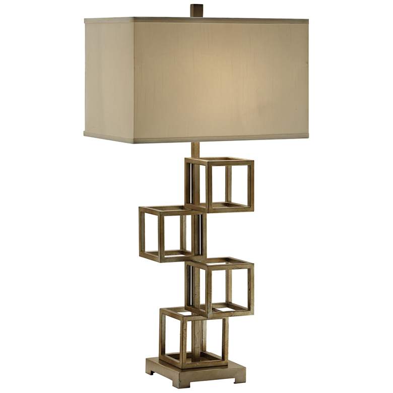 Image 1 Crestview Collection Cubes Soft Champagne Table Lamp