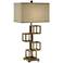 Crestview Collection Cubes Soft Champagne Table Lamp