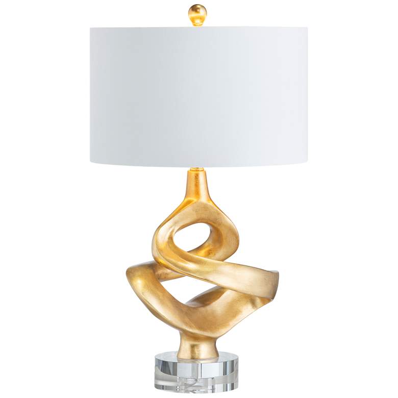 Image 1 Crestview Collection Curren 30 1/2" Modern Sculptural Gold Table Lamp