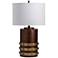 Crestview Collection Cutter Antique Copper and Brass Cylinder Table Lamp