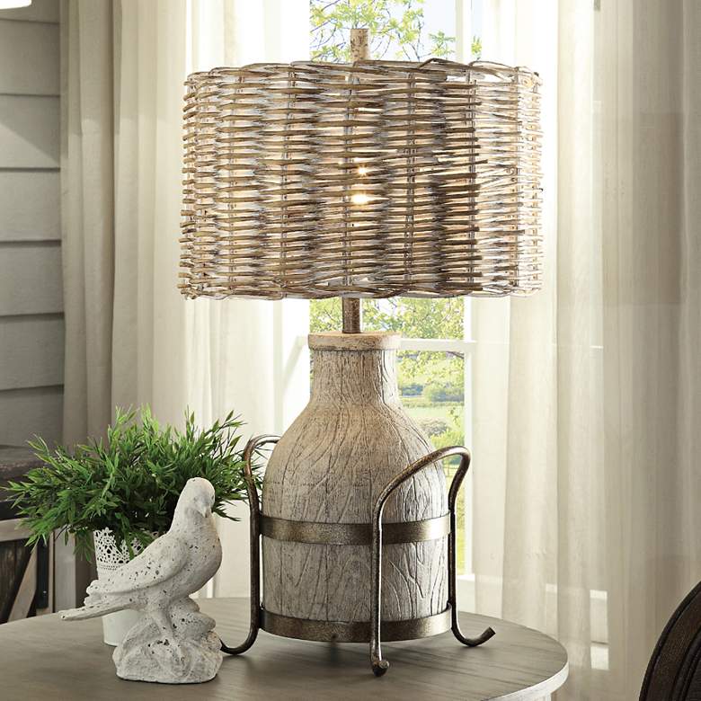 Image 1 Crestview Collection Dairy Farm Milk and Iron Table Lamp