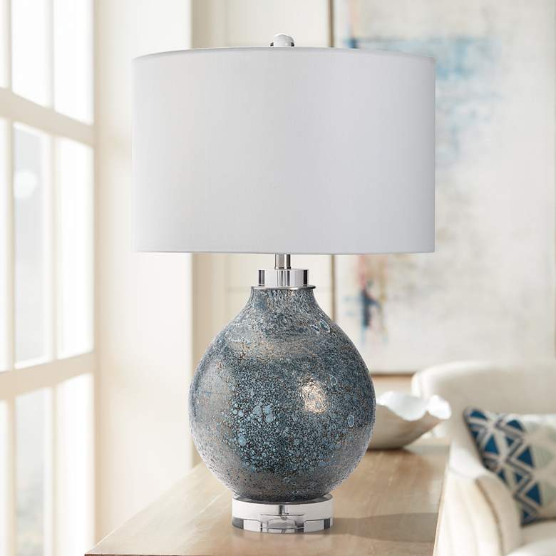 Image 1 Crestview Collection Dalton 31" High Blue and Gray Glass Table Lamp