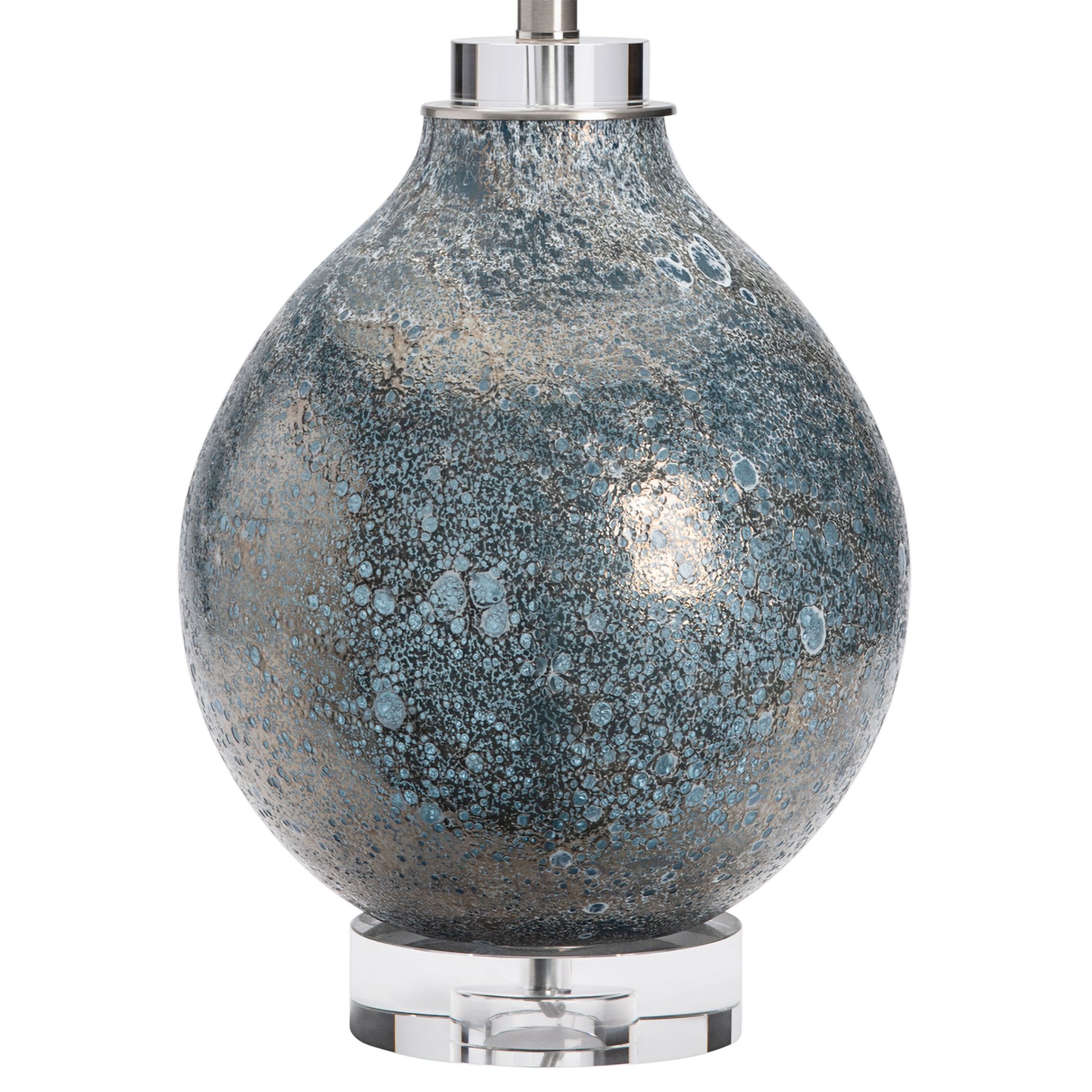 Crestview Collection Dalton Blue and Gray Glass Table Lamp 332P1