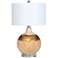 Crestview Collection Dana 27 1/2" Reverse Painted Beige Brown Lamp