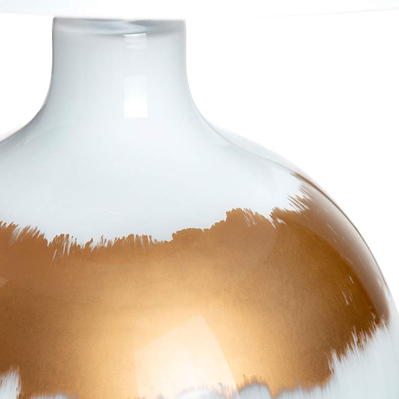 Image 6 Crestview Collection Dana 27 1/2" Reverse Painted White Gold Lamp more views