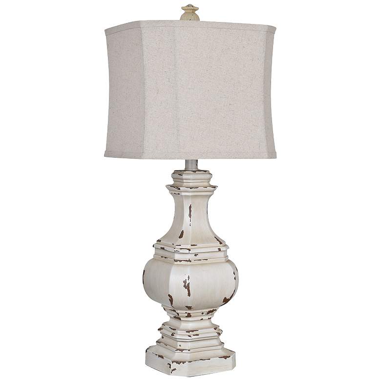 Image 2 Crestview Collection Daryl 28" High Antique White Table Lamp