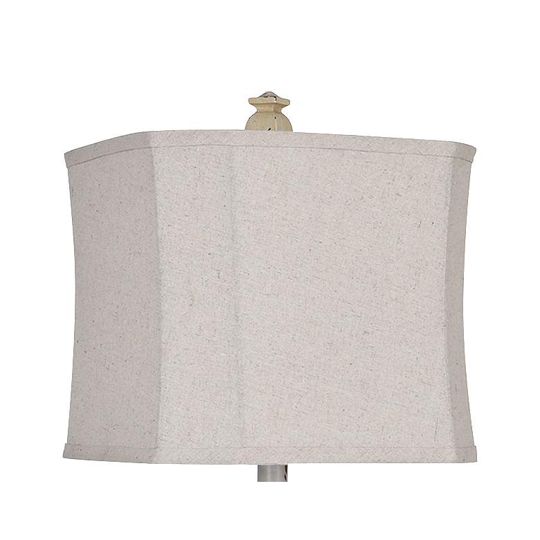 Image 3 Crestview Collection Daryl 28" High Antique White Table Lamp more views