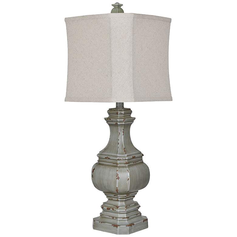 Image 1 Crestview Collection Daryl I Antique Blue-Green Table Lamp