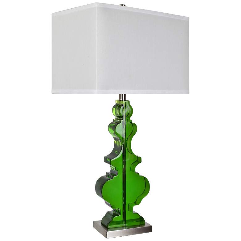 Image 1 Crestview Collection Dillman Clear Emerald Green Table Lamp
