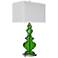 Crestview Collection Dillman Clear Emerald Green Table Lamp