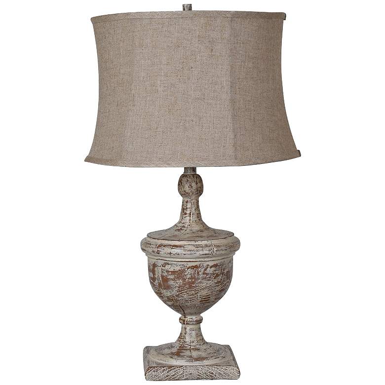Image 1 Crestview Collection Dolvan 29 1/2" High Antiqued Wood Urn Table Lamp