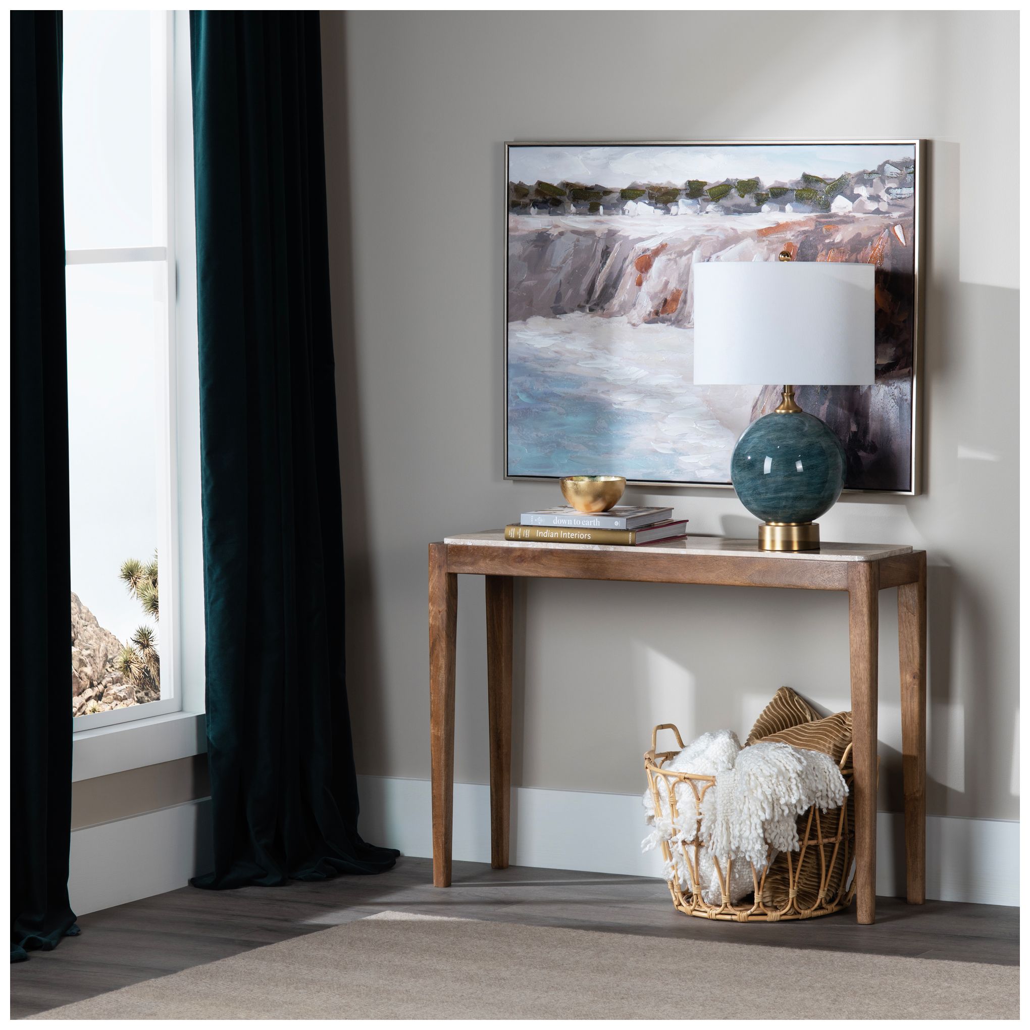 Image 2 Crestview Collection Downs Reverse Painted Table Lamp more views