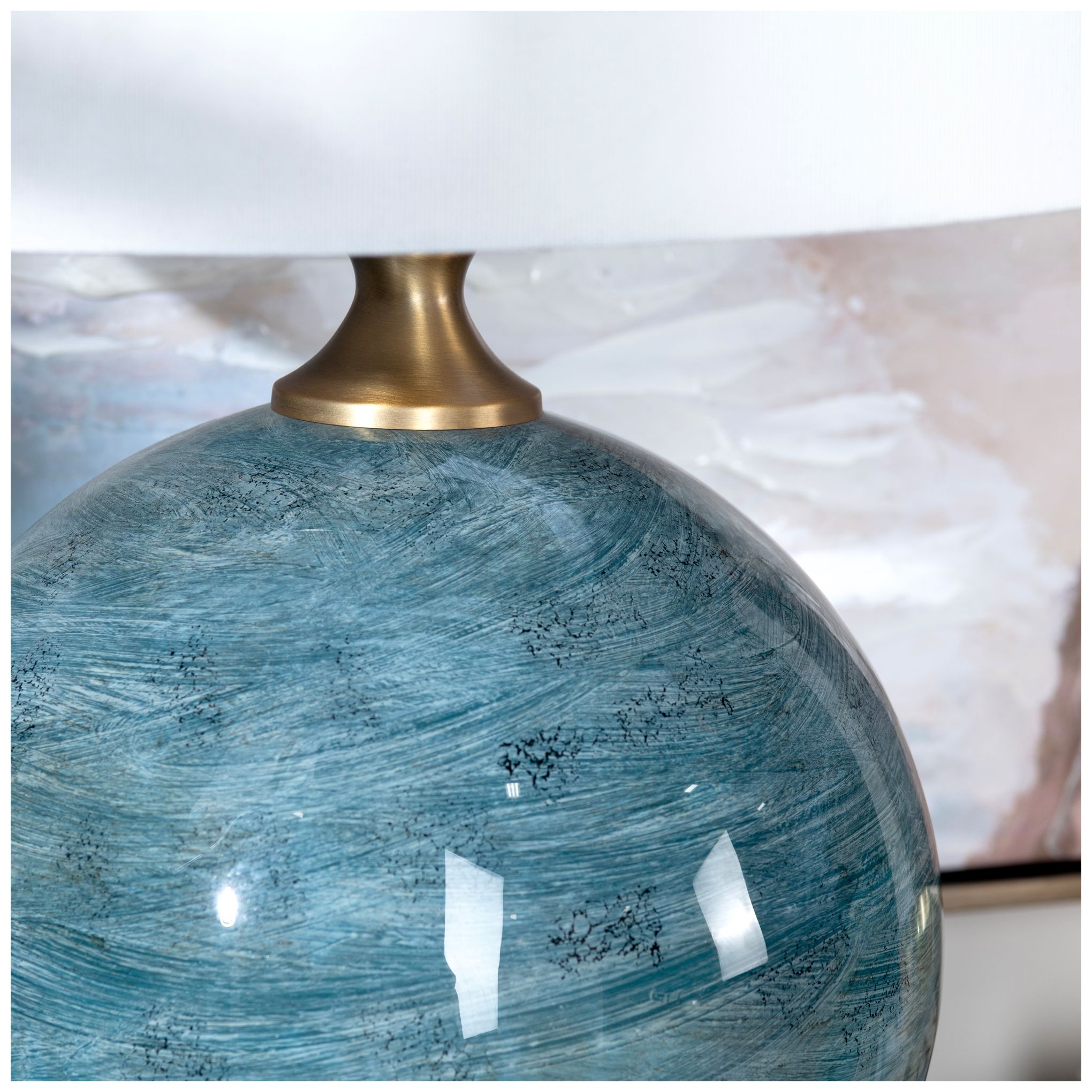 Image 5 Crestview Collection Downs Reverse Painted Table Lamp more views