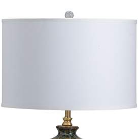 Image4 of Crestview Collection Draper Emerald Green and Gold Ceramic Urn Table Lamp more views