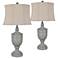 Crestview Collection Drew Gray Urn Table Lamps Set of 2