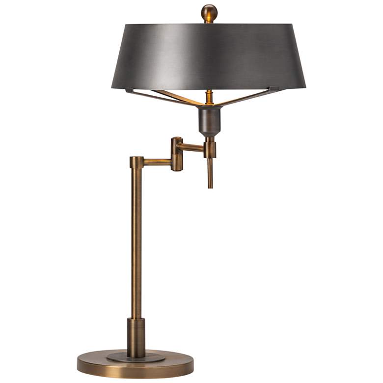 Image 1 Crestview Collection Duke Antique Brass and Gunmetal Swing Arm Table Lamp