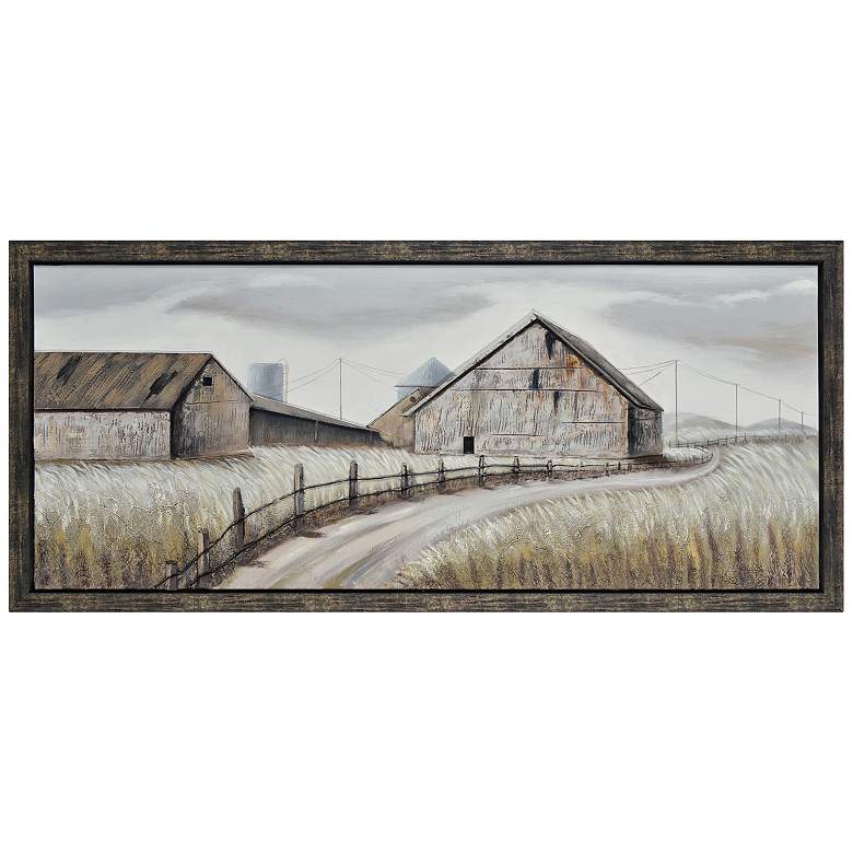 Image 1 Crestview Collection Dusty Road 71"W Framed Canvas Wall Art