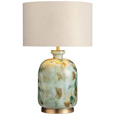 Crestview Collection Ember 29" High Blue Green Urn Glass Table Lamp