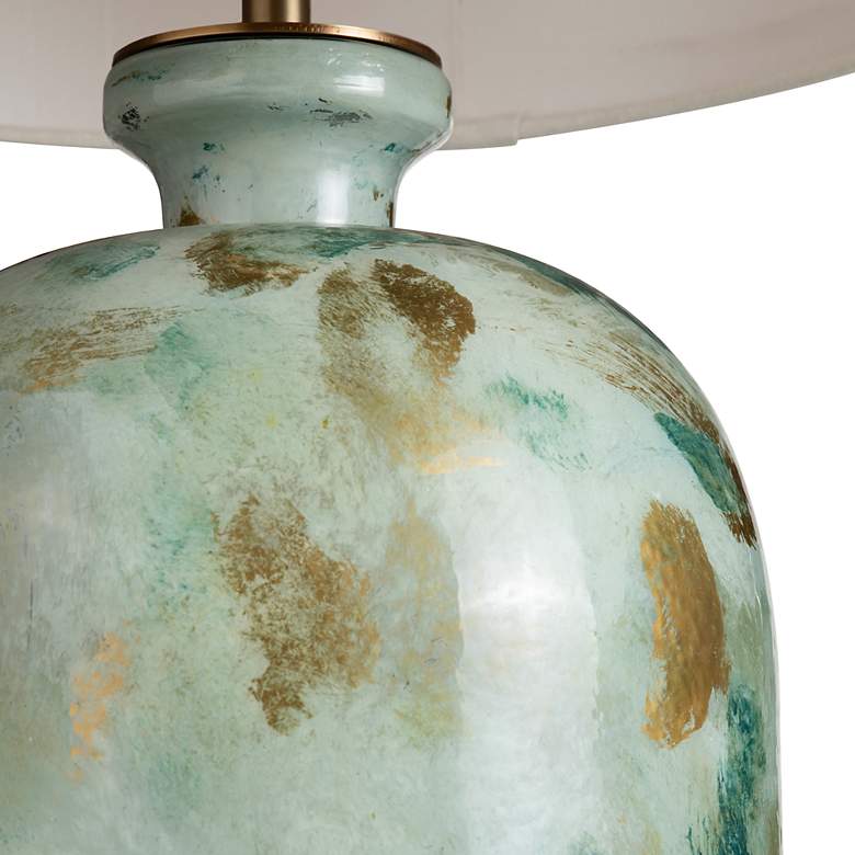 Image 3 Crestview Collection Ember 29" High Blue Green Urn Glass Table Lamp more views