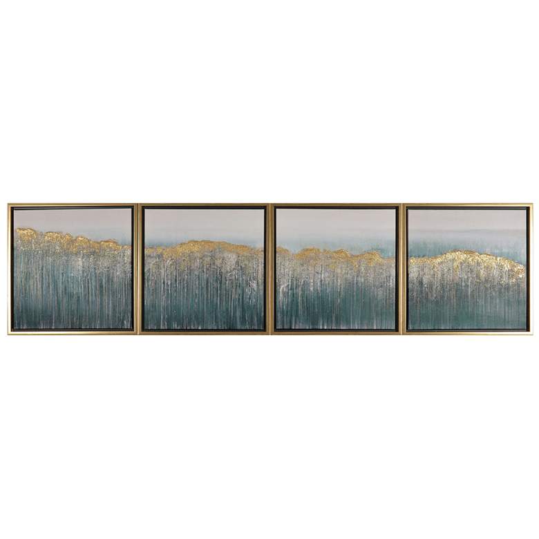 Image 1 Crestview Collection Emerald Bling Framed Canvas Painting Set