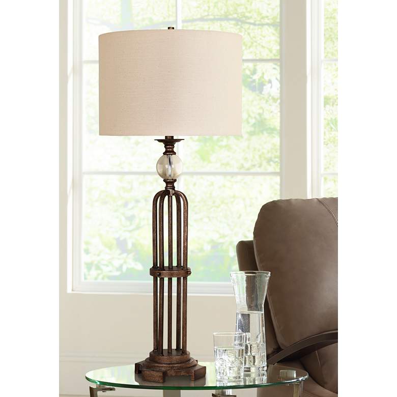 Image 1 Crestview Collection Espinoza Vintage Bronze Tall Table Lamp