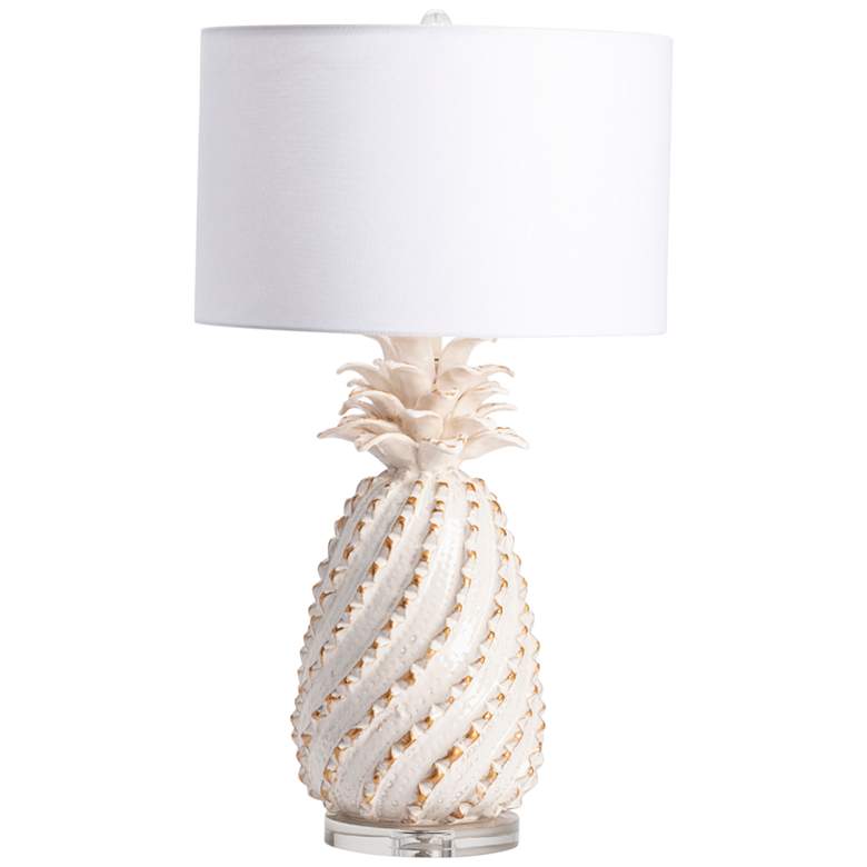 Image 2 Crestview Collection Estate 29 3/4 inch Cream Pineapple Ceramic Table Lamp