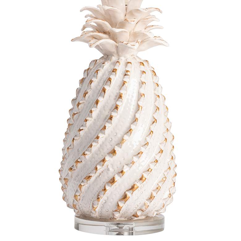 Image 5 Crestview Collection Estate 29 3/4 inch Cream Pineapple Ceramic Table Lamp more views