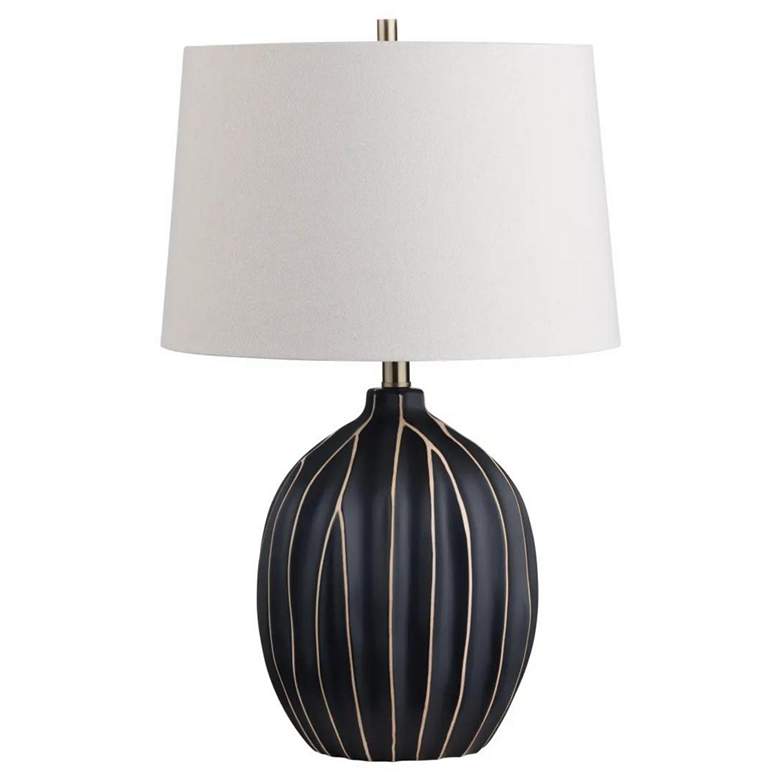 Image 1 Crestview Collection Evans 26" High Striped Ceramic Table Lamp