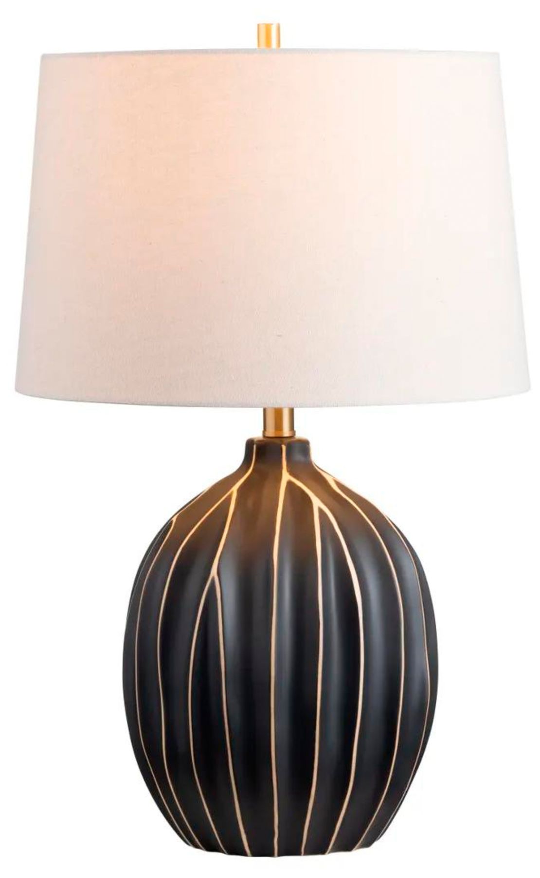 Image 2 Crestview Collection Evans 26" High Striped Ceramic Table Lamp more views