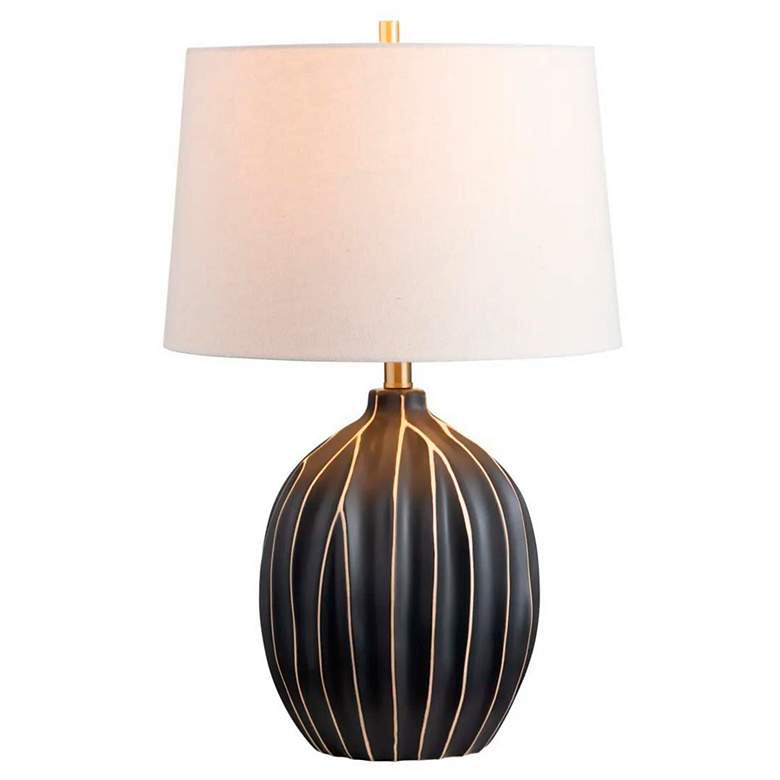 Image 2 Crestview Collection Evans 26" High Striped Ceramic Table Lamp more views