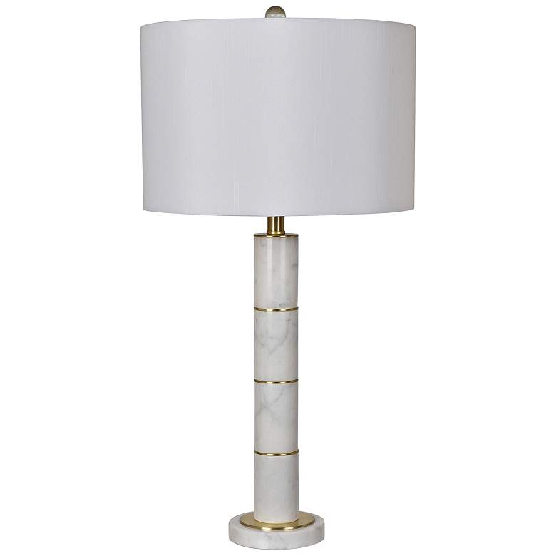 Image 1 Crestview Collection Farallon White Marble Column Table Lamp