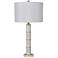 Crestview Collection Farallon White Marble Column Table Lamp