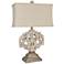 Crestview Collection Filigree 29 1/2" Rustic White and Gray Table Lamp