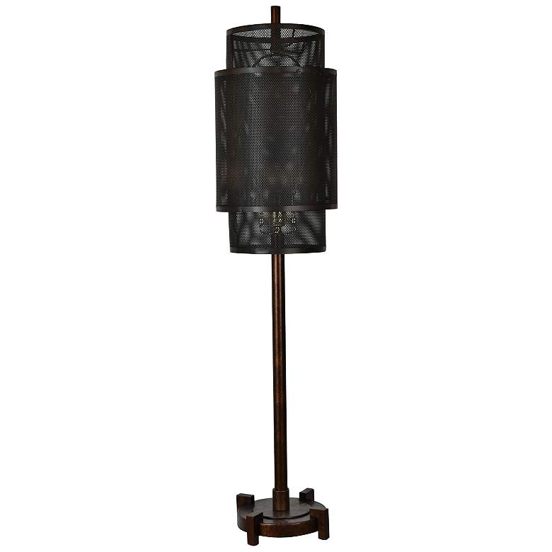Image 1 Crestview Collection Fleetwood Antique Gold Metal Table Lamp