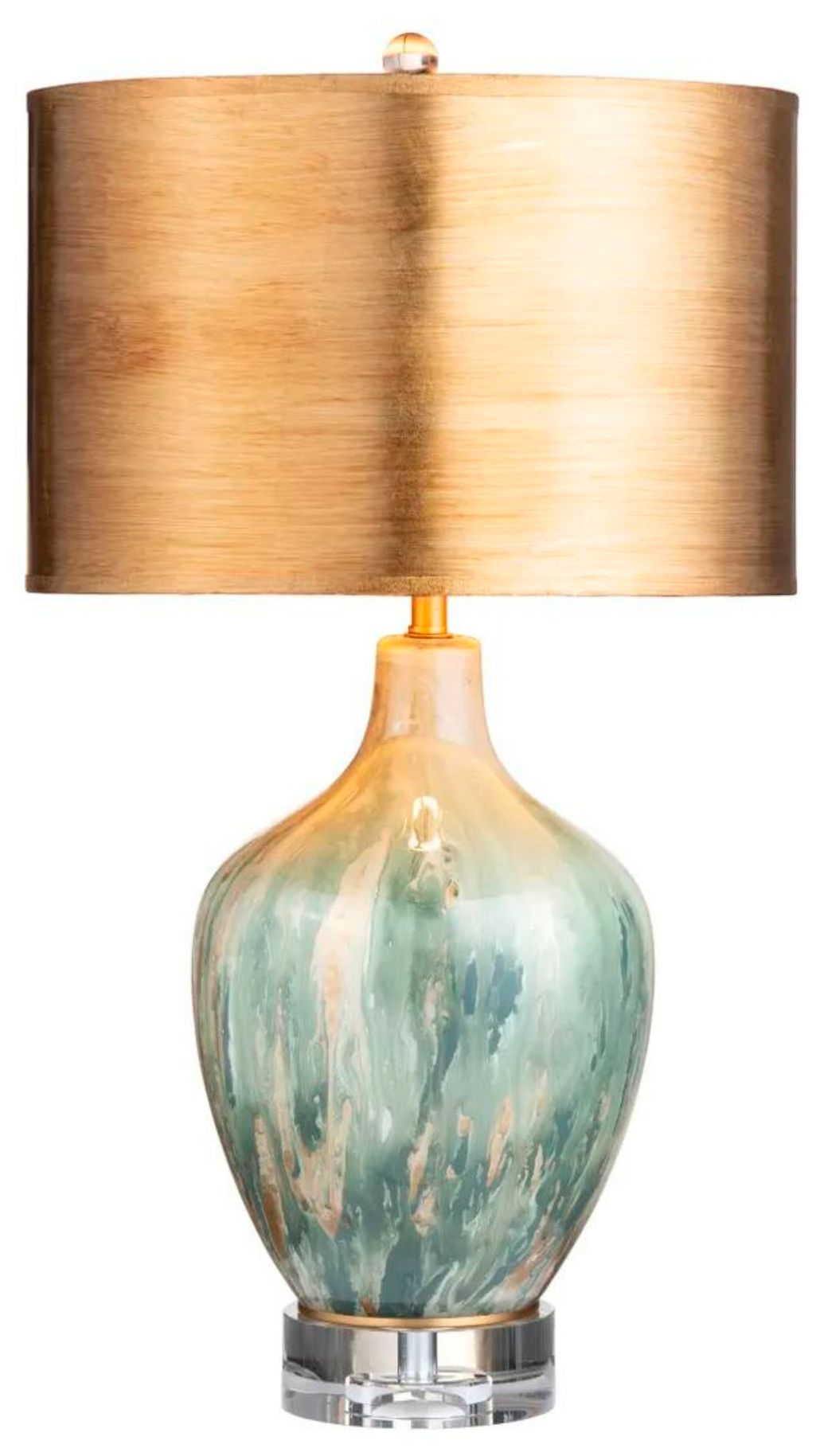 Image 3 Crestview Collection Fleur 27 1/2" Bottle Glass and Crystal Table Lamp more views