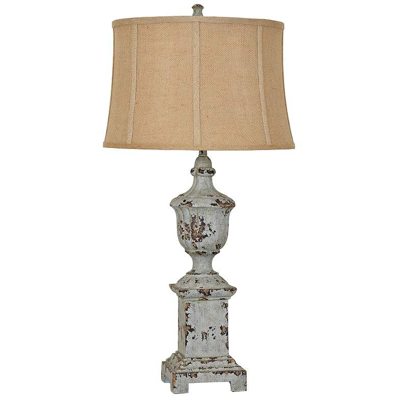 Image 1 Crestview Collection French Heritage Distressed Blue Table Lamp