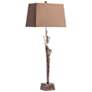 Crestview Collection Giacometti Bronze Metal Buffet Lamp with Bronze Shade