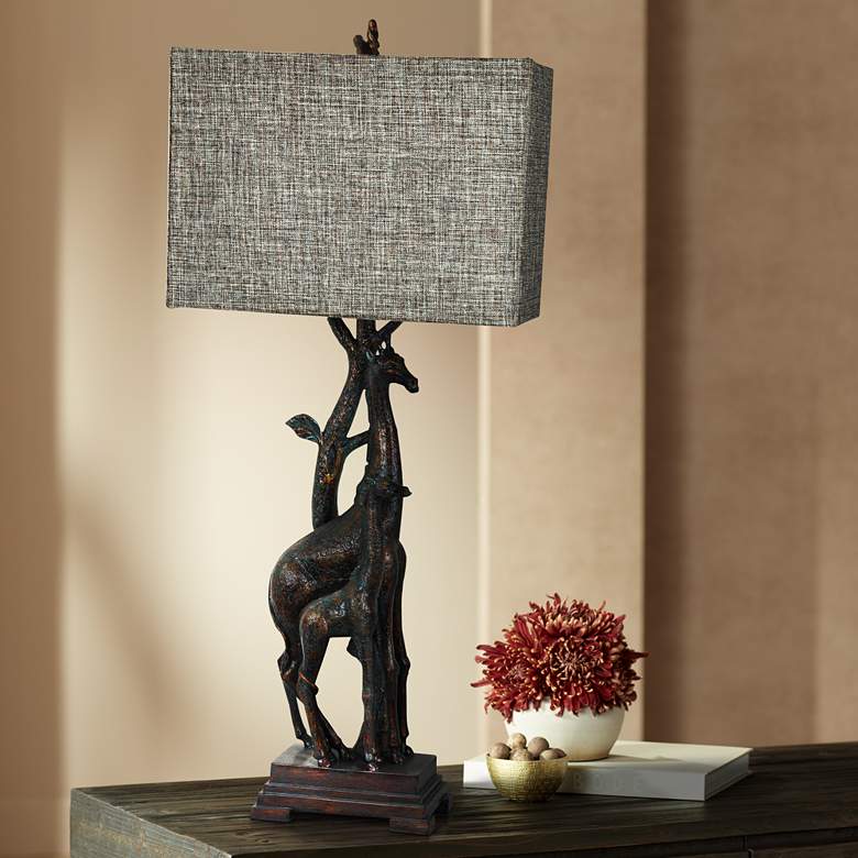 Image 1 Crestview Collection Giraffe Bronze Table Lamp