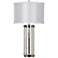 Crestview Collection Glass Structure Chrome Metal Table Lamp