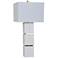 Crestview Collection Gram White Leather Stacked Cube Table Lamp