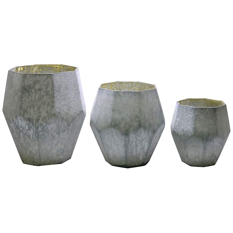 Image 1 Crestview Collection Gray Glass Vases Set of 3