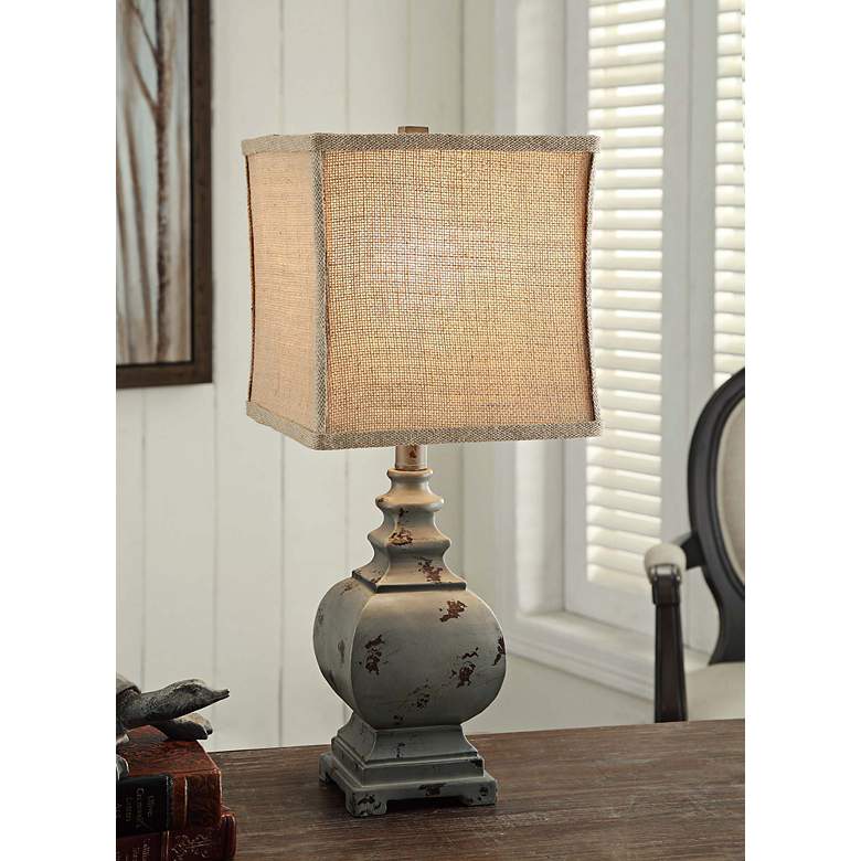 Image 1 Crestview Collection Grayson Rustic Blue Accent Lamp
