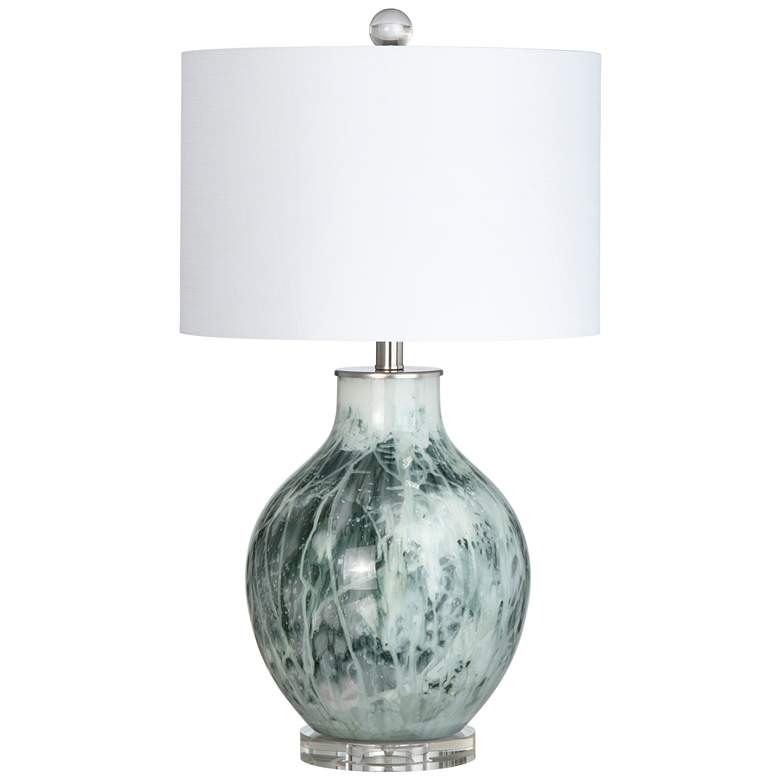 Image 1 Crestview Collection Gwin 27" Azure Green and White Glass Table Lamp