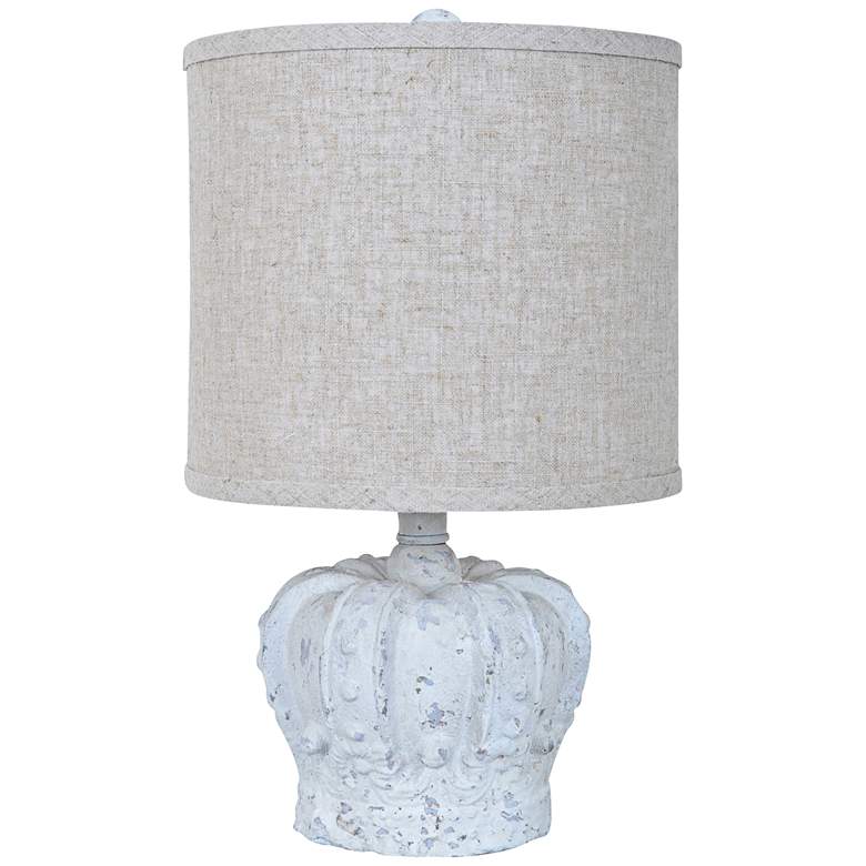 Image 1 Crestview Collection Gypsy Crown White Wash Table Lamp